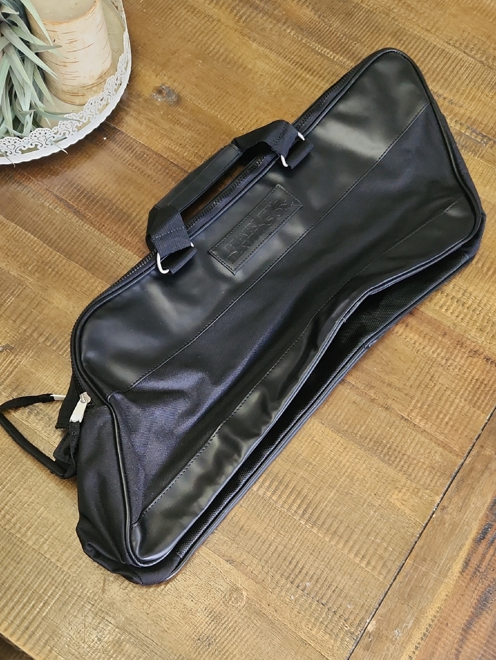 Harley Davidson Saddle Bag Black Men's Duffel Bag - Classic Travel Holdall
